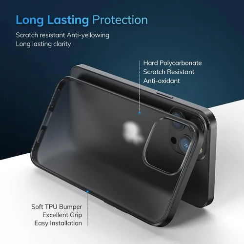 Miniatura 2 de ORIbox - Funda negra para iPhone 13 Pro, diseñada a prueba de golpes, funda protectora de cuerpo completo para iPhone 13 Pro de 6.1 pulgadas