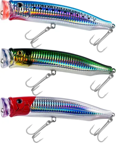 Miniatura 14 de THKFISH Señuelos para pesca de agua salada de atún para pesca de surf, lubina con ojos 3D para atún GT peces grandes, 5.9 pulgadas, 1 unidad/3 1