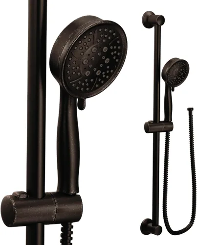 Miniatura 10 de Moen Eco-Performance 3667EP - Cabezal de ducha de mano extraíble de cuatro funciones cromado con manguera de 69 pulgadas de largo y barra deslizante