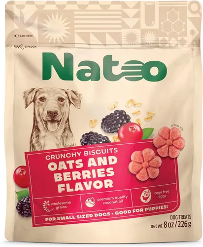 Miniatura 13 de NATOO Golosinas saludables para perros grandes, galletas crujientes sabor coco y mango, golosinas naturales para perros, ricas en Omega 6