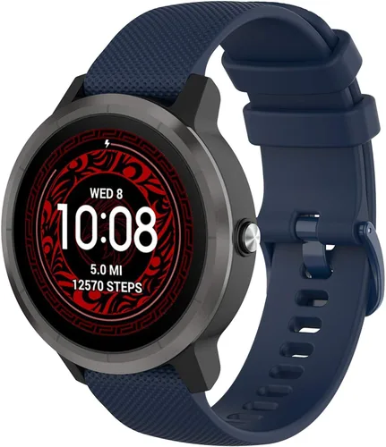 Miniatura 13 de Correa de reloj Garmin Approach S40 S12 S42 para mujeres y hombres, correa de repuesto de silicona de liberación rápida de 0.787 pulgadas para Gris
