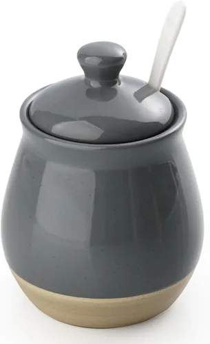 Miniatura 10 de famiware Milkyway Cremera de 13 onzas con asa, jarra de cerámica para café/leche/salsa/servir/ensalada, dispensador de gres para jarabe de arce