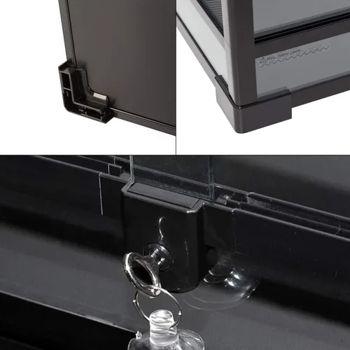 Miniatura 9 de REPTI ZOO Puerta corredera de cristal con ventilación para reptiles de 67 galones, gran terrario, con apertura frontal, para reptiles, terrario