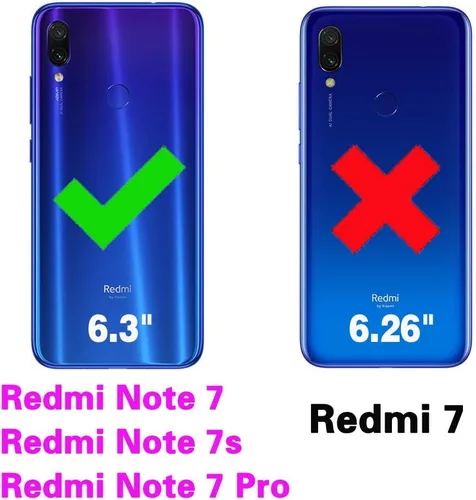 Miniatura 2 de Asuwish Funda compatible con Xiaomi Redmi Note 7/7Pro y protector de pantalla de vidrio templado, accesorios de celda, TPU de cuerpo completo, funda