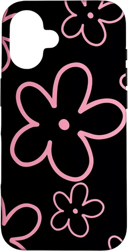 Miniatura 32 de Pink Black Flower Retro Modern Boho Floral Aesthetics Case for iPhone 17