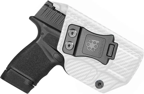 Miniatura 15 de Amberide IWB - Funda Kydex para Springfield Armory Hellcat, transporte oculto microcompacto, sin óptica/sin láser, inclinación ajustable, retención
