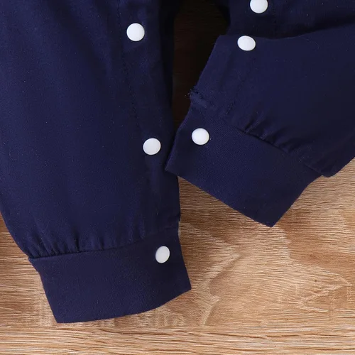 Miniatura 7 de Conjunto de ropa de bebé para recién nacido, para otoño e invierno, a rayas, mameluco de dibujos animados, conjunto de pantalones con tirantes