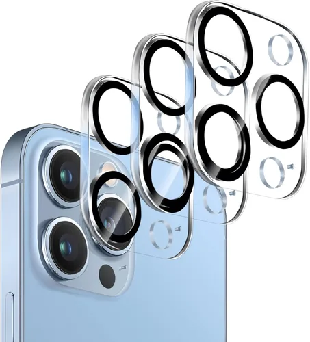 Miniatura 26 de Pack de 3 protectores de lente de cámara de vidrio templado Dengduoduo para iPhone 13 Pro de 6.1" y iPhone 13 Pro Max de 6.7", brillo de diamantes