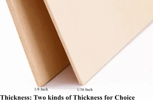 Miniatura 5 de Paquete de 12 hojas de tilo de 1/8 x 8 x 12 pulgadas, hojas finas de madera contrachapada para Cricut Maker, madera sin terminar para bricolaje