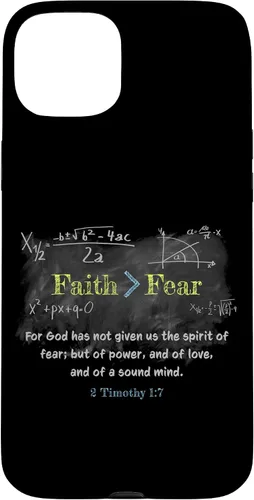 Miniatura 9 de Faith > Fear 2 Timothy 1:7 Christian Verse Math Equation Case for iPhone 17