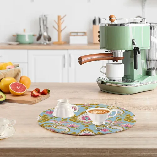 Miniatura 6 de 3 piezas Salvamanteles para olla instantánea de 15 pulgadas Absorbe agua caliente Pan Holder Decoración de baño alfombrilla de cocina Retro Moda