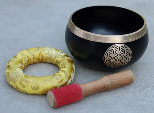 Miniatura 6 de Juego de cojines tibetanos con diseño de flor de la vida, para meditación, yoga, curación espiritual y atención plena, tamaño extra grande