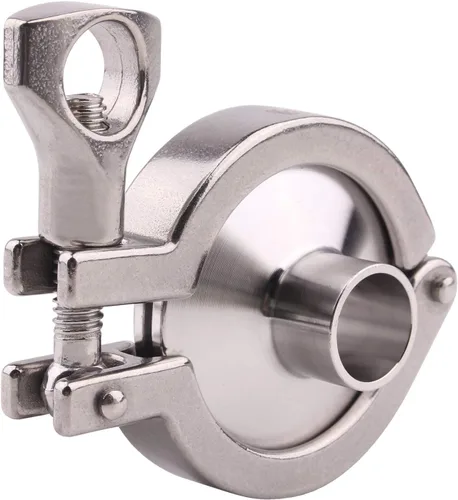 Miniatura 13 de DERNORD Abrazadera triple de acero inoxidable (abrazadera de Trí-Trébol) + 2 piezas de virola de soldadura de tubería sanitaria SUS304 + junta FKM
