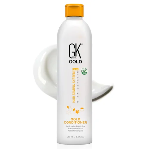 GK HAIR Global Keratin Gold Acondicionador (8.5 fl oz / 8.5 fl oz) Hidratante para el cabello Brillo y protección con aceite de argán, manteca de