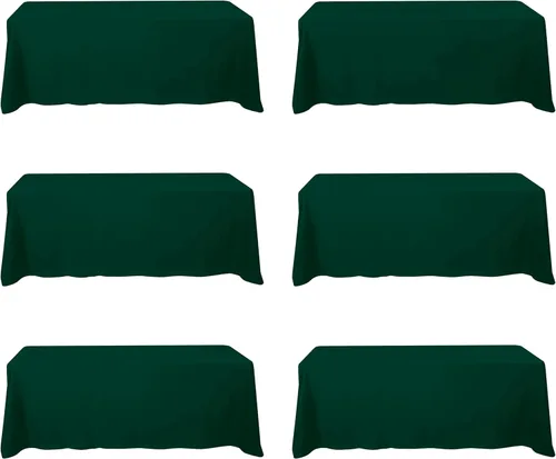 Miniatura 229 de BRILLMAX 6 Pack de Manteles Azul Marino para Mesas Rectangulares de 8 Pies 90 x 156 Pulgadas - 8 pies Mantel Rectangular a Granel de Lino