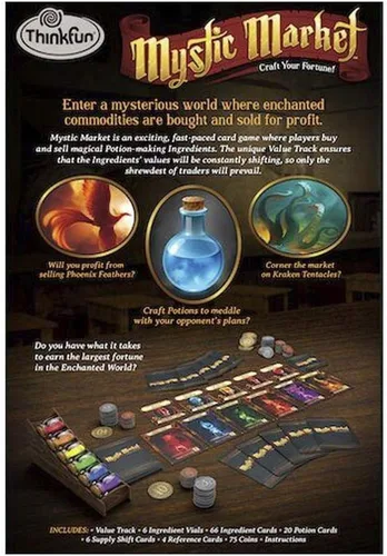 Miniatura 7 de ThinkFun Mystic Market Strategy - Juego de cartas para 2-4 jugadores, edades +10, un emocionante juego rápido, perfecto tanto para familias como