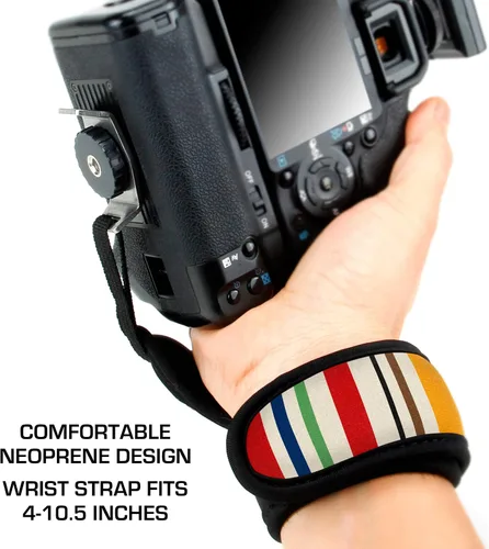 Miniatura 5 de USA Gear Cámara profesional con manija y correa de mano con diseño de neopreno acolchada y placa de metal. Compatible con Canon, Fujifilm, Nikon