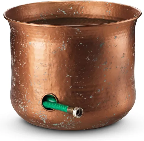 Soporte para manguera de jardín | Contenedor de manguera de agua para uso exterior o interior | Organizador de almacenamiento expandible para