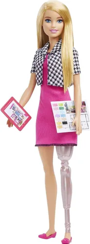 Miniatura 8 de Muñeca Barbie y accesorios, muñeca de maquilladora profesional con paleta y pincel