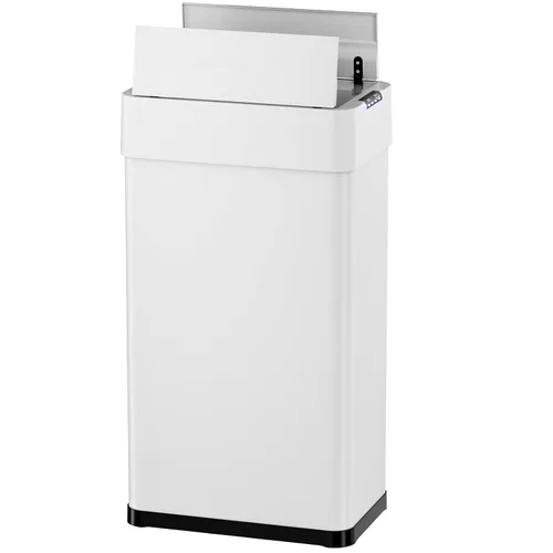 Basurero automático con sensor de movimiento sin contacto de 13.2 galones, cubo de basura inteligente con tapa de cierre suave, anillo de retención