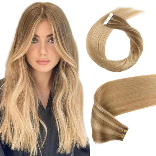 Miniatura 25 de ABH AMAZINGBEAUTY HAIR Extensiones de cinta de cabello humano Remy real, Remi, extensiones de cabello negro con pegamento en trama de piel