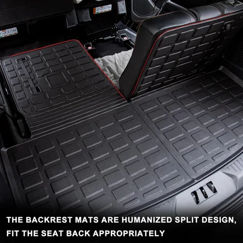 Miniatura 9 de Alfombrillas de Piso Compatibles con Ford Explorer 2020-2026 de 6 Asientos, Alfombrilla de Maletero, Forro de Carga TPE, Protector de Asiento