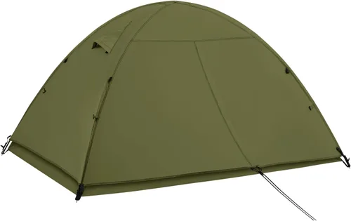 Miniatura 10 de Tienda de campaña domo ultraligera de doble capa impermeable para 2/4 personas de 4 estaciones para mochileros – Configuración fácil,