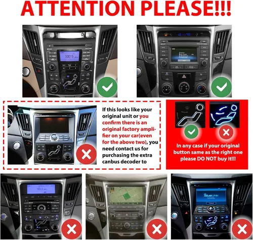 Miniatura 2 de para Hyundai Sonata 2011-2014 CarPlay Android Auto Autoradio Navegación del coche Estéreo GPS Radio 9 "IPS Pantalla táctil Headunit Tablet si