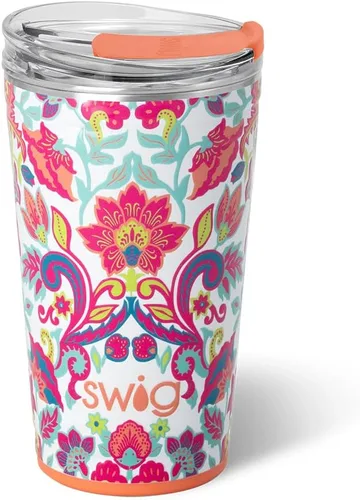 Miniatura 100 de Swig Life - Vaso aislante de 22 onzas, vaso de viaje para café con tapa, taza de café para viaje compatible con portavasos, de acero inoxidable