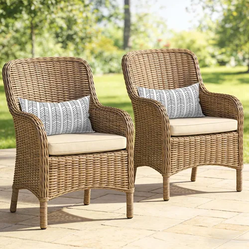 Miniatura 728 de Juego de 2 almohadas para exteriores de 16 x 16 pulgadas, repelentes al agua con interiores, para muebles de patio, hogar, jardín, geometría bohemia