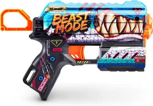 Miniatura 4 de XSHOT Skins Flux Blaster con 16 dardos – Beast Out Skin (paquete de 2) por ZURU, fácil recarga, tecnología de dardos de bolsillo de aire, pistola