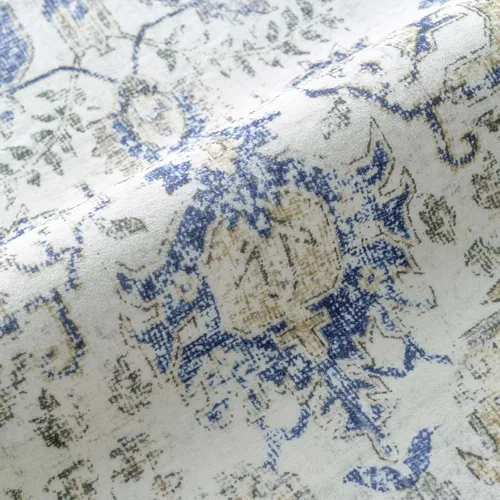 Miniatura 7 de jinchan Kalen - Alfombra de área lavable con diseño floral vintage, alfombra de entrada de medio círculo de 2 x 3, tapete de media luna de pelo