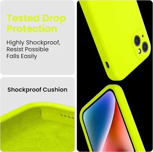 Miniatura 4 de FireNova Funda diseñada para iPhone 13, funda de silicona mejorada [protección de cámara], forro interior de microfibra antiarañazos, 6.1 pulgadas