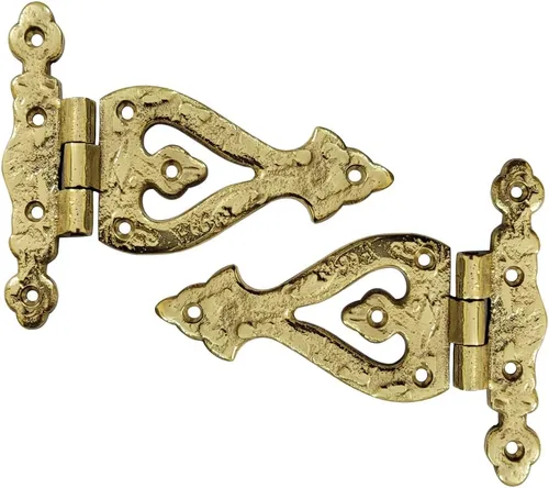 Miniatura 15 de Adonai Hardware Alleluia - Bisagras delanteras de hierro fundido antiguo (3.2 pulgadas x 10 unidades, negro mate) para puertas de granero, puertas