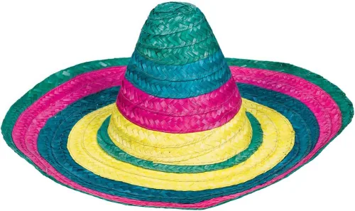 Miniatura 2 de Amscan Sombrero de paja vibrante unisex para adultos, 8 x 19.25 pulgadas Surtido