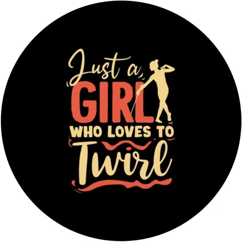 Miniatura 3 de Baton Twirling Majorette Just A Girl Who Loves To Twirl PopSockets Swappable PopGrip