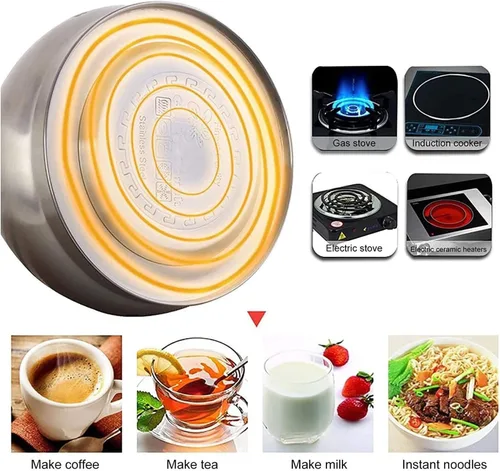 Miniatura 3 de Tetera quirúrgica de acero inoxidable de 3 L con mango ergonómico de tacto fresco, tetera de acero inoxidable con mango frío, también para estufa