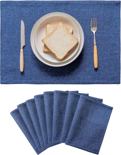 Miniatura 58 de Juego de 6 manteles individuales resistentes al calor para mesa de comedor y cocina de Home Brilliant, manteles individuales para mesa de comedor