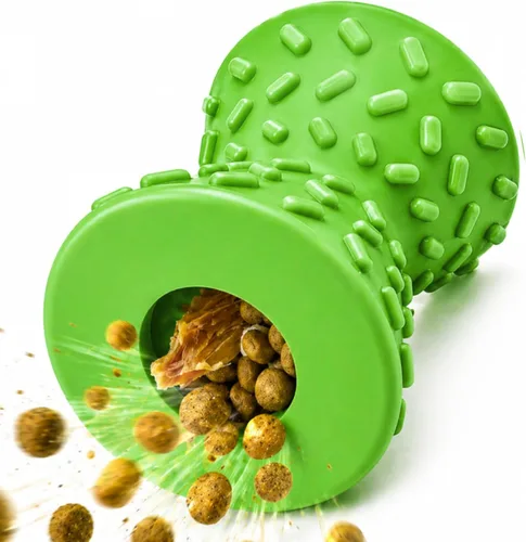 Miniatura 13 de Juguetes para perros grandes – Juguete masticable de goma duradero para masticadores agresivos, bola de rompecabezas interactiva dispensadora