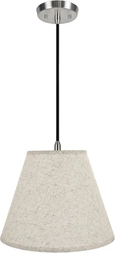 Miniatura 33 de Aspen Creative, 72306-11 - Kit de conversión de luz colgante de techo con pantalla de tela imperio de tapa dura, 14 pulgadas de ancho