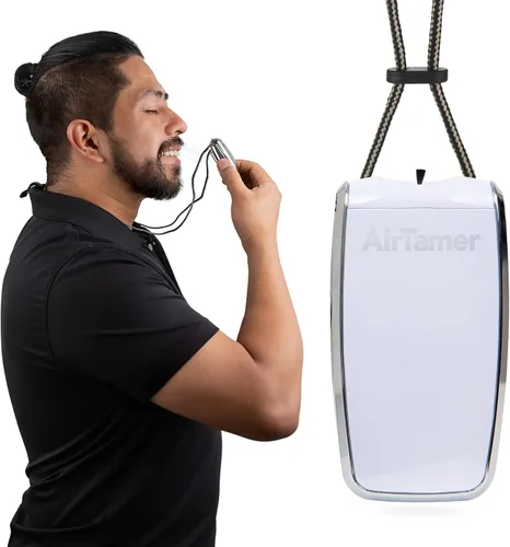 Miniatura 10 de AirTamer Purificador de aire personal recargable A320, rendimiento probado, probado contra virus y contaminantes*, negro con estuche de viaje