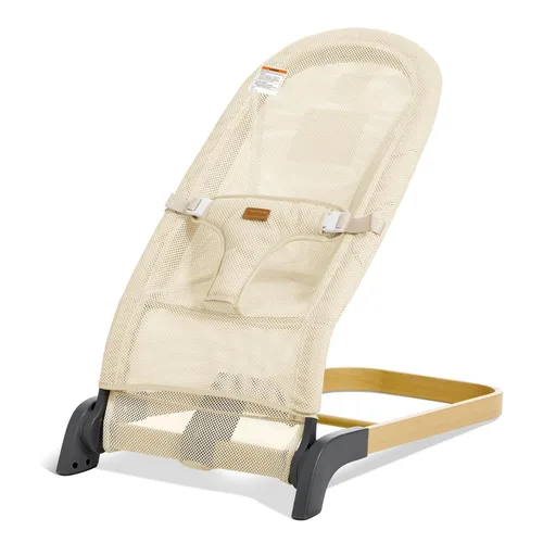 Miniatura 11 de Mecedora plegable para bebé, asiento de bebé con 3 alturas ajustables, balancín portátil para recién nacido, asiento ergonómico para rebote natural