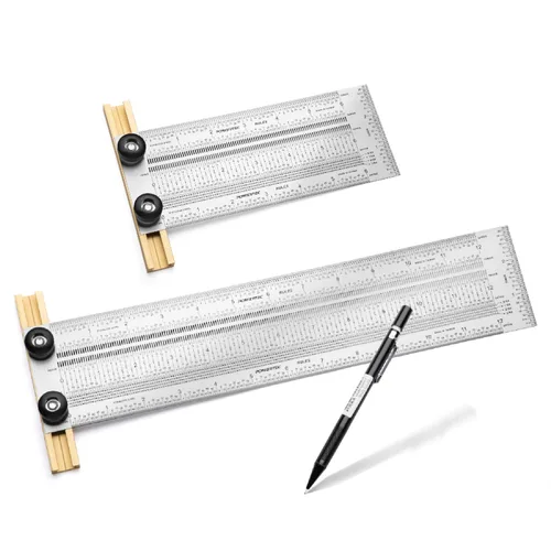 Miniatura 16 de POWERTEC Reglas rectas de aluminio para maquinista de 38 pulgadas y escuadra en L de 3 piezas, para verificar deformaciones de superficie
