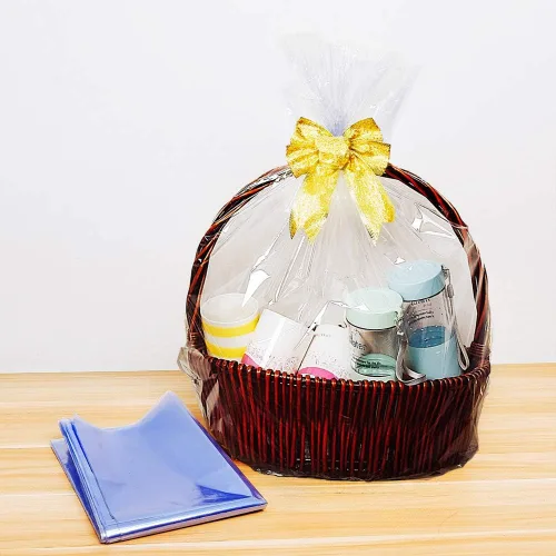Miniatura 6 de LazyMe Bolsas retráctiles de celofán para cesta de Navidad, 24 x 30 pulgadas, bolsas retráctiles grandes, transparentes (5 unidades)