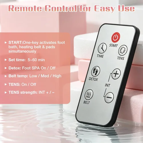 Miniatura 5 de veicomtech Máquina de desintoxicación de baño de pies iónico, máquina de desintoxicación de pies 3 en 1, máquina profesional de desintoxicación