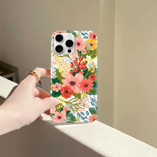 Miniatura 9 de J.west Funda de silicona protectora de silicona para iPhone 14 Pro de 6.1 pulgadas, diseño floral de TPU suave con ramos de flores de verano, Bouquet