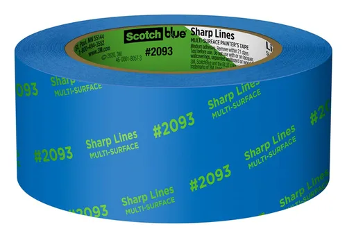 Miniatura 4 de ScotchBlue Sharp Lines - Cinta de pintura para pintor, 1.88 pulgadas x 60 yardas, 3 rollos, azul, cinta de pintura que protege superficies y se
