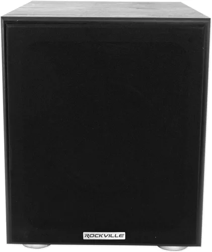 Miniatura 2 de Rockville Rock Shaker 8 Negro, subwoofer alimentado de 8 pulgadas, 400W, graves profundos, amplificador clase D, entradas RCA/altavoces, para cine