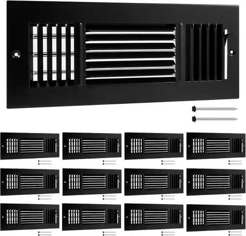 Miniatura 16 de Zonon 1 cubierta de ventilación de techo de 6 x 10 pulgadas, 3 vías para pared lateral, pared lateral, cubierta de ventilación de aire