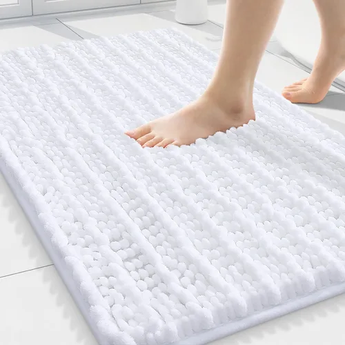 Miniatura 147 de Smiry Alfombras de Baño 24x16 pulgadas, Alfombras de Baño de Chenilla Extra Suaves y Absorbentes, Respaldo de Goma Antideslizante, Lavable a Máquina